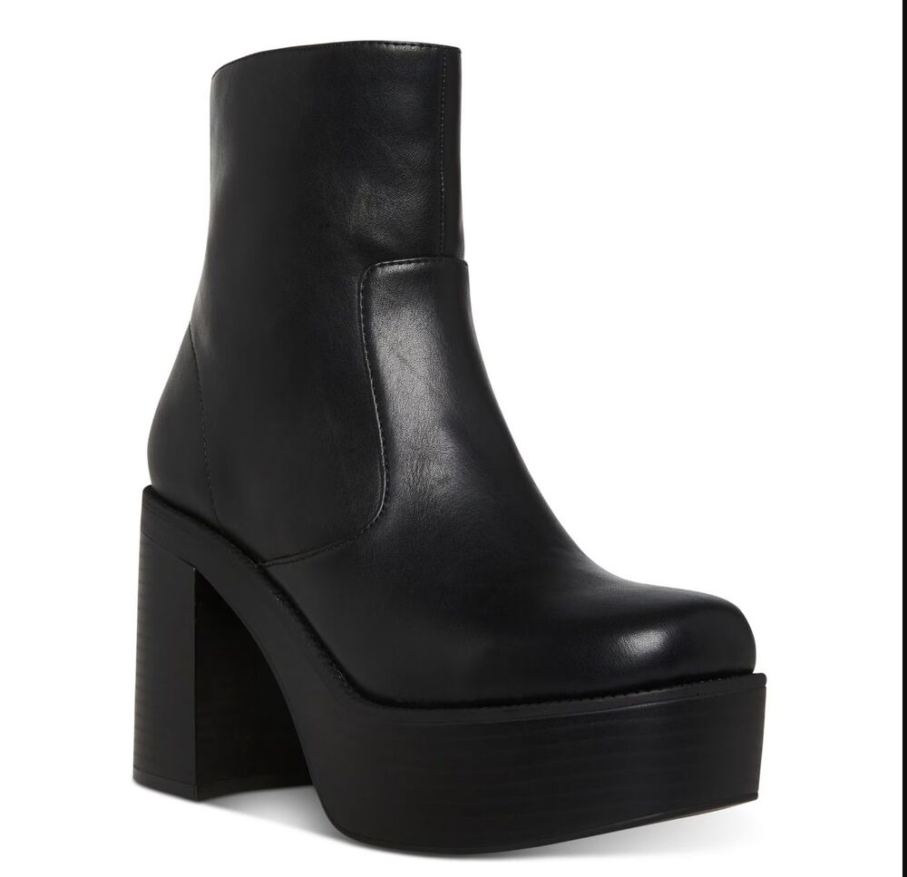 Madden Girl Size 6 Grace Y2K-Inspired Black Chunky Platform Ankle Boots